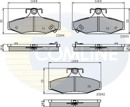 Comline CBP3586 - Bremžu uzliku kompl., Disku bremzes autodraugiem.lv