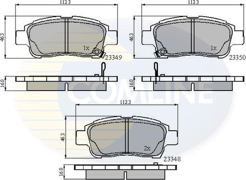 Comline CBP3582 - Bremžu uzliku kompl., Disku bremzes autodraugiem.lv