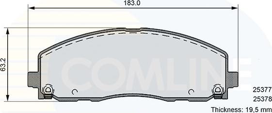 Comline CBP36103 - Bremžu uzliku kompl., Disku bremzes autodraugiem.lv