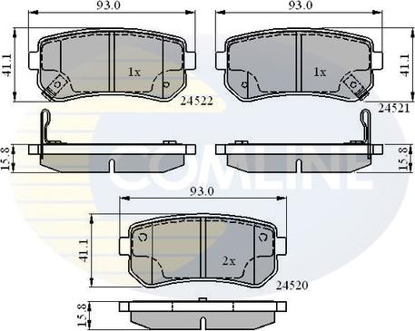 Comline CBP31543 - Bremžu uzliku kompl., Disku bremzes autodraugiem.lv