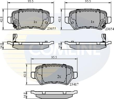 Comline CBP31551 - Bremžu uzliku kompl., Disku bremzes autodraugiem.lv