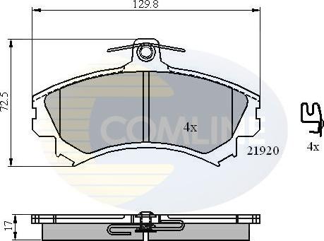 Comline CBP31304 - Bremžu uzliku kompl., Disku bremzes autodraugiem.lv