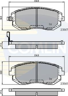 Comline CBP31208 - Bremžu uzliku kompl., Disku bremzes autodraugiem.lv