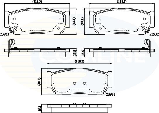 Comline CBP31218 - Bremžu uzliku kompl., Disku bremzes autodraugiem.lv