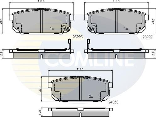 Comline CBP31288 - Bremžu uzliku kompl., Disku bremzes autodraugiem.lv