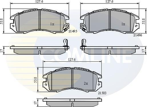 Comline CBP3127 - Bremžu uzliku kompl., Disku bremzes autodraugiem.lv