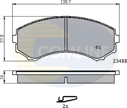 Comline CBP3172 - Bremžu uzliku kompl., Disku bremzes autodraugiem.lv