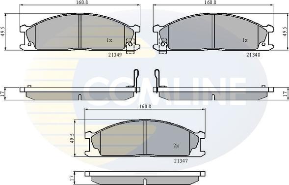 Comline CBP3863 - Bremžu uzliku kompl., Disku bremzes autodraugiem.lv