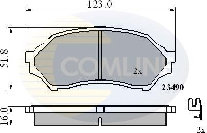 Comline CBP3817 - Bremžu uzliku kompl., Disku bremzes autodraugiem.lv