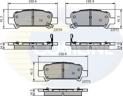 Comline CBP3882 - Bremžu uzliku kompl., Disku bremzes autodraugiem.lv