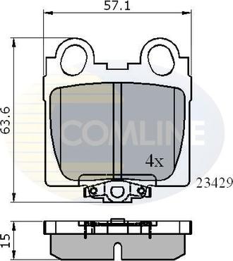 Comline CBP3836 - Bremžu uzliku kompl., Disku bremzes autodraugiem.lv