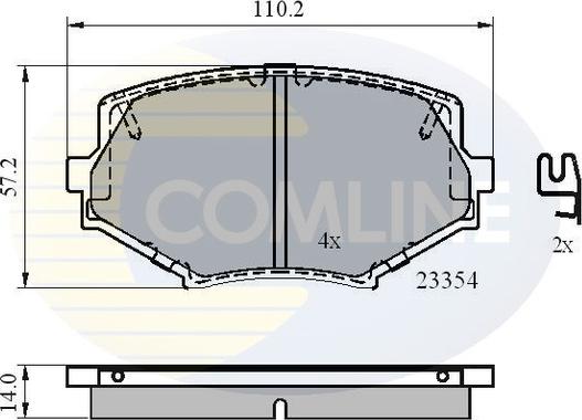 Comline CBP3820 - Bremžu uzliku kompl., Disku bremzes autodraugiem.lv