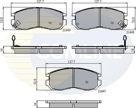 Comline CBP3363 - Bremžu uzliku kompl., Disku bremzes autodraugiem.lv