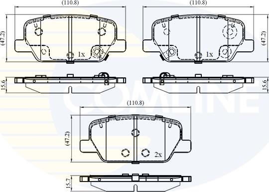 Comline CBP33297 - Bremžu uzliku kompl., Disku bremzes autodraugiem.lv