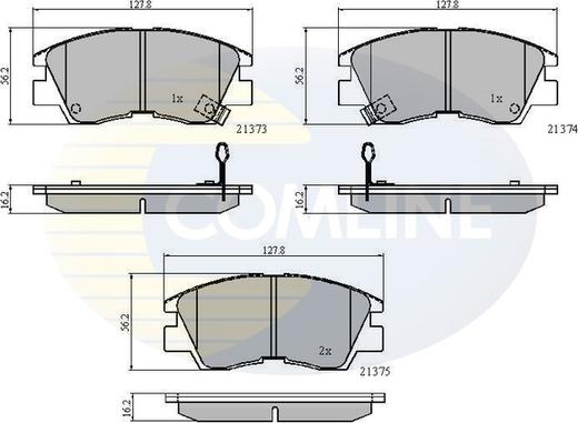 Comline CBP3295 - Bremžu uzliku kompl., Disku bremzes autodraugiem.lv