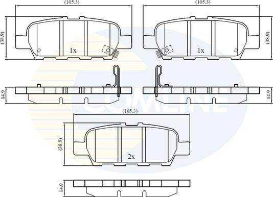 Comline CBP32445 - Bremžu uzliku kompl., Disku bremzes autodraugiem.lv