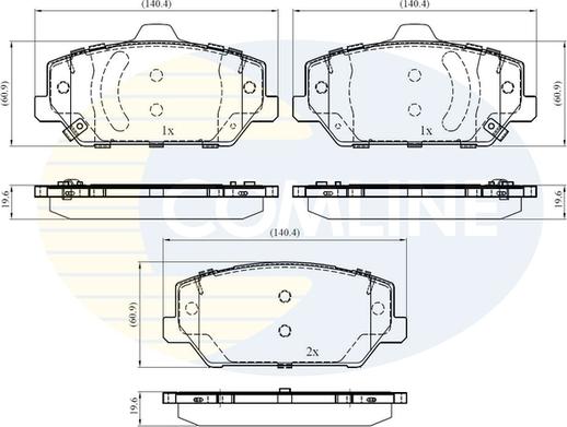 Comline CBP32440 - Bremžu uzliku kompl., Disku bremzes autodraugiem.lv