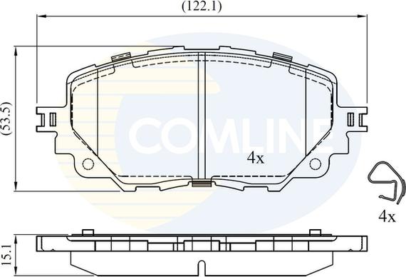 Comline CBP32447 - Bremžu uzliku kompl., Disku bremzes autodraugiem.lv