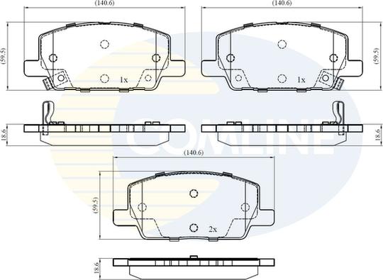 Comline CBP32437 - Bremžu uzliku kompl., Disku bremzes autodraugiem.lv