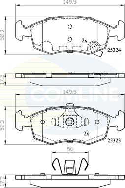 Comline CBP32104 - Bremžu uzliku kompl., Disku bremzes autodraugiem.lv