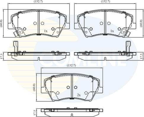 Comline CBP32343 - Bremžu uzliku kompl., Disku bremzes autodraugiem.lv