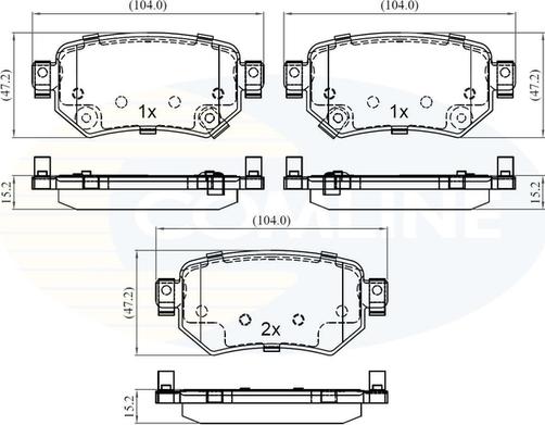 Comline CBP32386 - Bremžu uzliku kompl., Disku bremzes autodraugiem.lv