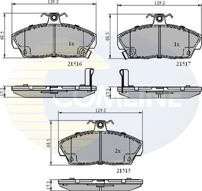 Comline CBP3232 - Bremžu uzliku kompl., Disku bremzes autodraugiem.lv