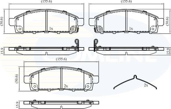 Comline CBP32378 - Bremžu uzliku kompl., Disku bremzes autodraugiem.lv