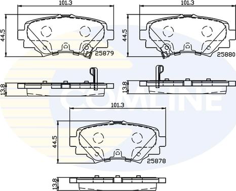 Comline CBP32248 - Bremžu uzliku kompl., Disku bremzes autodraugiem.lv