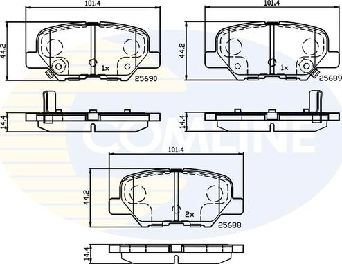 Comline CBP32238 - Bremžu uzliku kompl., Disku bremzes autodraugiem.lv