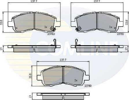 Comline CBP3757 - Bremžu uzliku kompl., Disku bremzes autodraugiem.lv