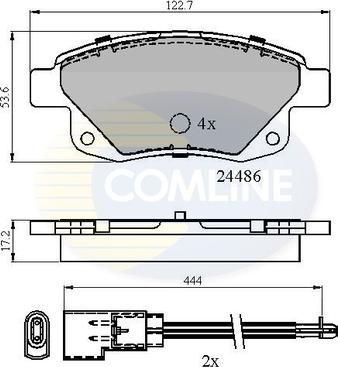 Comline CBP21554 - Bremžu uzliku kompl., Disku bremzes autodraugiem.lv