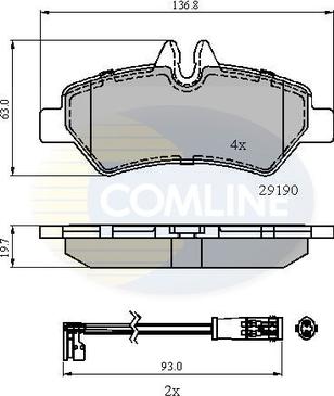 Comline CBP21556 - Bremžu uzliku kompl., Disku bremzes autodraugiem.lv