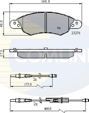 Comline CBP21119 - Bremžu uzliku kompl., Disku bremzes autodraugiem.lv