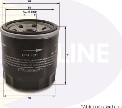 Comline CDH11631 - Eļļas filtrs autodraugiem.lv
