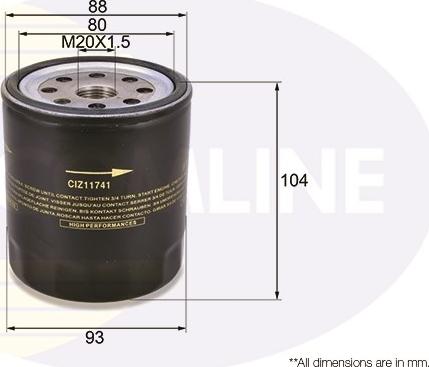 Comline CIZ11741 - Eļļas filtrs autodraugiem.lv