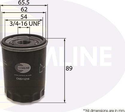 Comline CNS11216 - Eļļas filtrs autodraugiem.lv