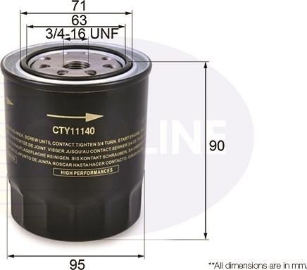 Comline CTY11140 - Eļļas filtrs autodraugiem.lv