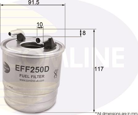 Comline EFF250D - Degvielas filtrs autodraugiem.lv