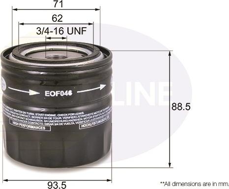 Comline EOF046 - Eļļas filtrs autodraugiem.lv