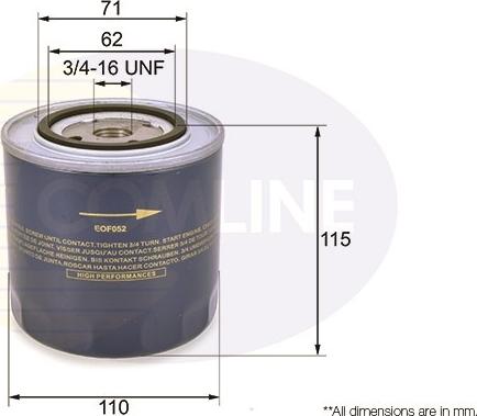 Comline EOF052 - Eļļas filtrs autodraugiem.lv