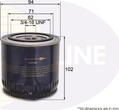 Comline EOF065 - Eļļas filtrs autodraugiem.lv