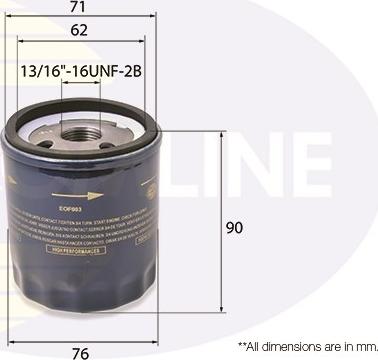 Comline EOF003 - Eļļas filtrs autodraugiem.lv