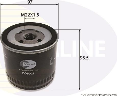 Comline EOF021 - Eļļas filtrs autodraugiem.lv