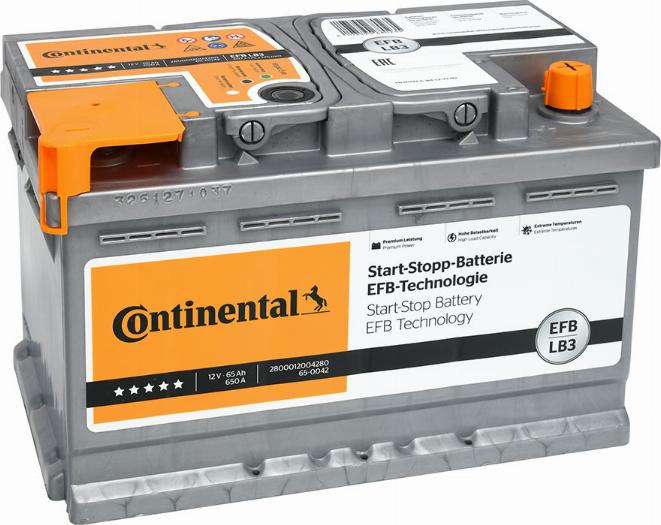 Continental 2800012004280 - Startera akumulatoru baterija autodraugiem.lv