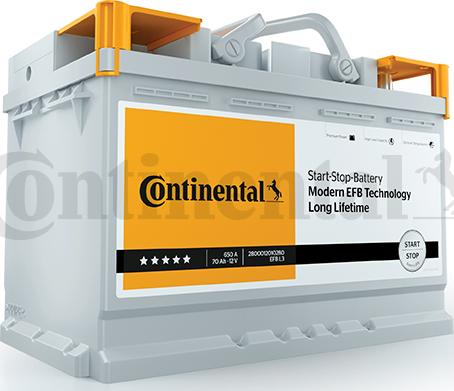Continental 2800012000280 - Startera akumulatoru baterija autodraugiem.lv
