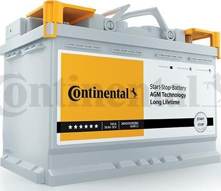 Continental 2800012017280 - Startera akumulatoru baterija autodraugiem.lv