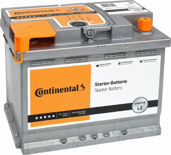 Continental 2800012021280 - Startera akumulatoru baterija autodraugiem.lv