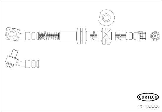 Corteco 49418888 - Bremžu šļūtene autodraugiem.lv