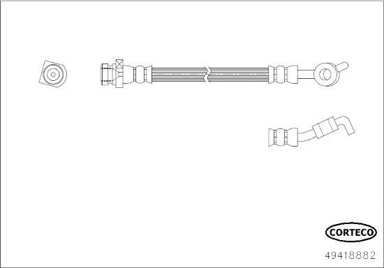 Corteco 49418882 - Bremžu šļūtene autodraugiem.lv